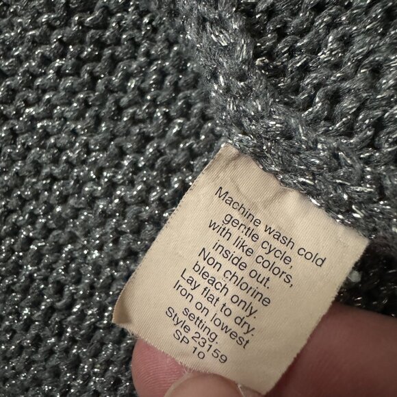 EUC J.Crew Gray/Silver Button Down Cardigan Sz XS - Picture 3 of 5